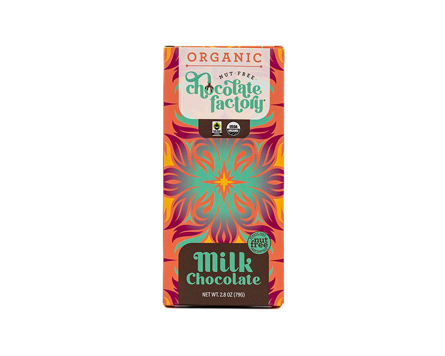 NUT FREE CHOCALATE FACTOR: Bar Milk Chocolate Org, 2.8 OZ