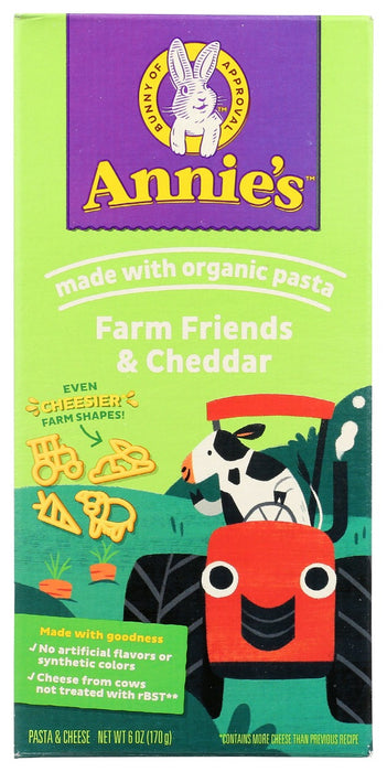 ANNIES HOMEGROWN: Farm Friends & Cheddar Mac & Cheese, 6 oz