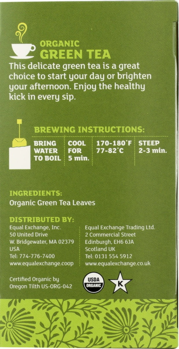 EQUAL EXCHANGE: Green Tea Organic, 20 bg