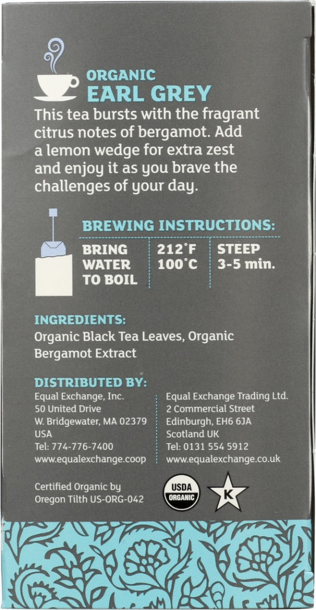 EQUAL EXCHANGE: Earl Grey Tea Organic, 20 bg