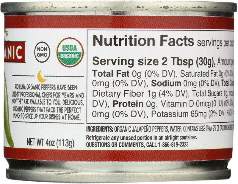 RIO LUNA: Organic Diced Jalapenos, 4 oz