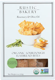 RUSTIC BAKERY: Rosemary & Olive Oil Organic Flatbread Bite, 4 oz