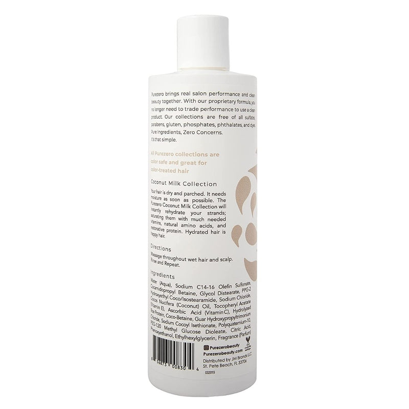 PUREZERO: Coconut Milk Moisturizing Shampoo, 12 fo