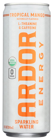 ARDOR ORGANIC INC: Tropical Mango Sparkling Water, 12 fo
