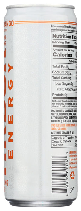 ARDOR ORGANIC INC: Tropical Mango Sparkling Water, 12 fo