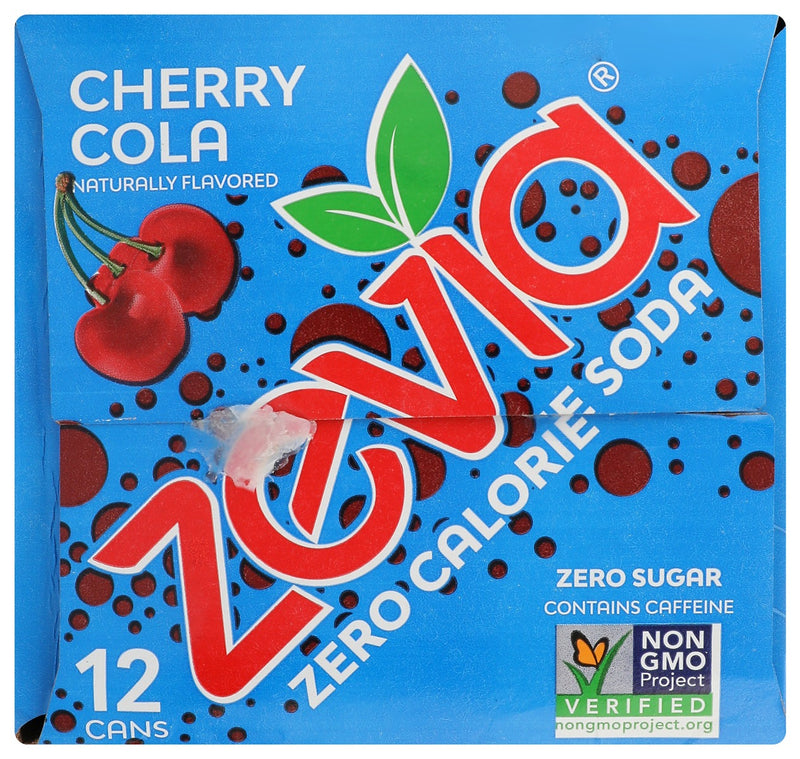 ZEVIA: Zero Calorie Cherry Cola Soda, 144 fo