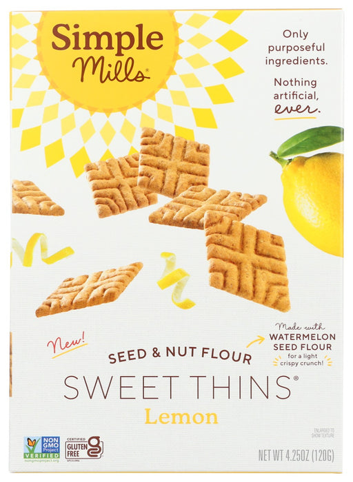 SIMPLE MILLS: Sweet Thins Lemon, 4.25 oz