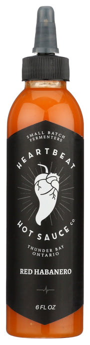 HEARTBEAT HOT SAUCE: Red Habanero, 6 fo
