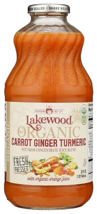LAKEWOOD: Organic Carrot Ginger Turmeric Juice, 32 fo