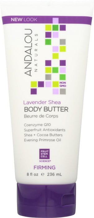 This luscious body butter blends evening primrose oil with shea and cocoa butters to nourish, smooth, and soften the appearance of dry skin. Soothing lavender, CoQ10, and superfruit antioxidants blended with ultra-hydrating aloe vera help pamper and protect skin's moisture barrier for an all-over body treatment.