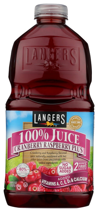 Langers Cranberry Raspberry Plus Juice has vitamins a, c and e, which may aid your body in battling free radicals. The juice has no added sugar, relying only on the natural sweetness of the fruit for taste. The taste is so good, in fact, that the American Academy of Taste awarded the juice its gold superior taste award.