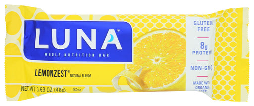 Refreshing and sweet, the LUNA® LemonZest® bar is a creamy citrus dream of a perfect summer's day. With 8 gluten-free grams of protein and our signature organic rolled oats, you'll have all the zest and energy you need any time life gives you lemons.