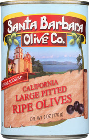 SANTA BARBARA: California Large Pitted Ripe Olives, 6 oz