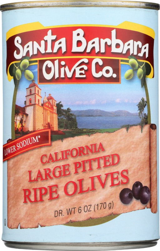 SANTA BARBARA: California Large Pitted Ripe Olives, 6 oz