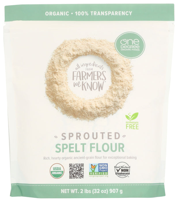 ONE DEGREE: Organic Sprouted Spelt Flour, 32 oz