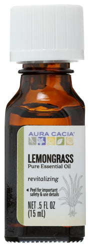 Lemongrass (Cymbopogon flexuosus) has an invigorating aroma that pairs well with many other essential oils. It is used in a variety of applications, including skin care and cleaning products.
 
Aura Cacia Lemongrass Essential Oil is native to East India.