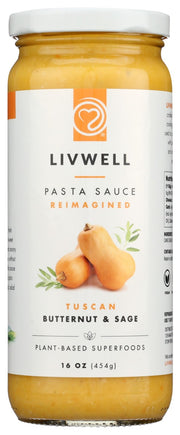 LIVWELL FOODS: Tuscan Butternut and Sage Sauce, 16 oz