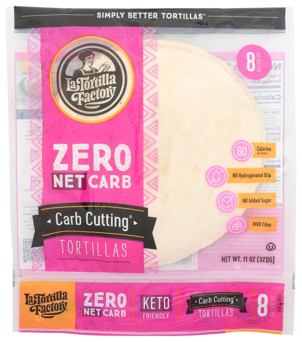 LA TORTILLA FACTORY: Carb Cutting Zero Net Tortillas, 11 oz