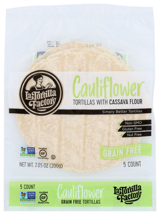 LA TORTILLA FACTORY: Cauliflower Grain Free Tortillas, 7.05 oz