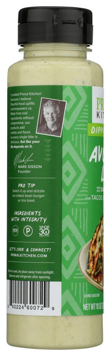 PRIMAL KITCHEN: Avocado Lime Dipping Sauce, 10 oz