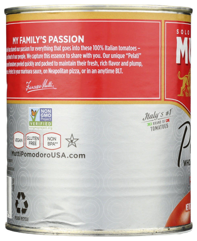 MUTTI: Whole Peeled Tomatoes, 28 oz