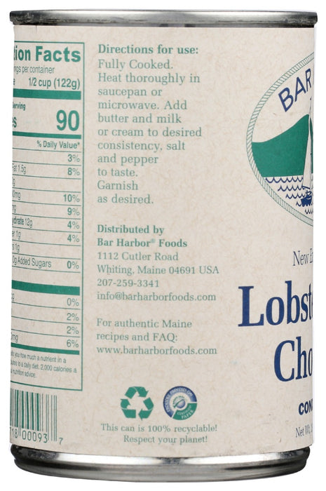 BAR HARBOR: Lobster Corn Chowder Condensed, 15 oz