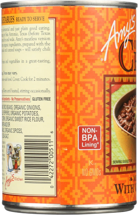 AMYS: Organic Chili With Vegetables, 14.7 oz
