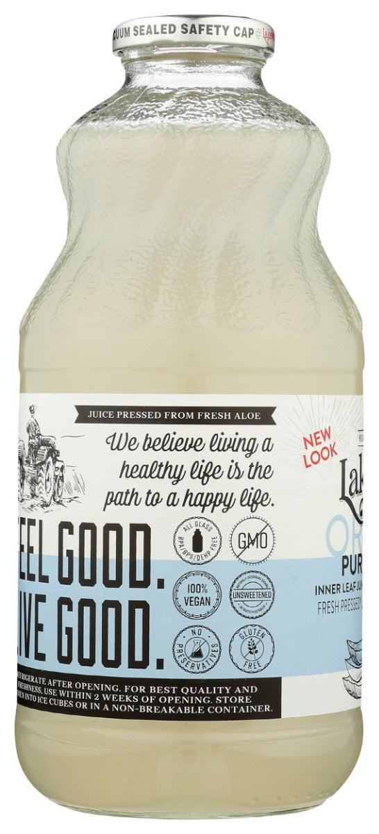 LAKEWOOD: Organic Pure Aloe Gel Juice, 32 fo
