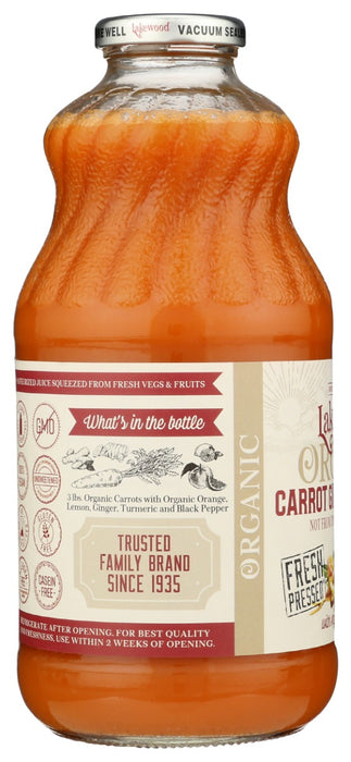 LAKEWOOD: Organic Carrot Ginger Turmeric Juice, 32 fo