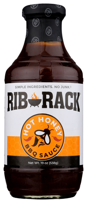 RIB RACK: Sauce Ribs Hot Honey Bbq, 19 oz