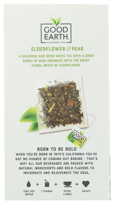 GOOD EARTH: Tea Elderflower Pear, 15 bg
