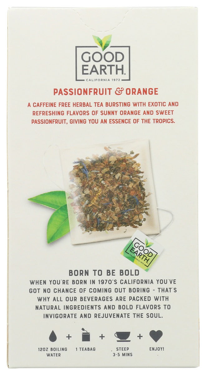 GOOD EARTH: Tea Passionfruit Orange, 15 bg
