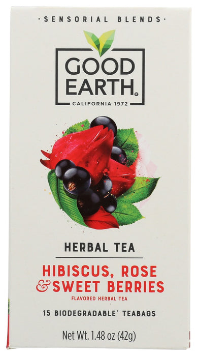 GOOD EARTH: Tea Sensorial Berry Rose, 15 bg