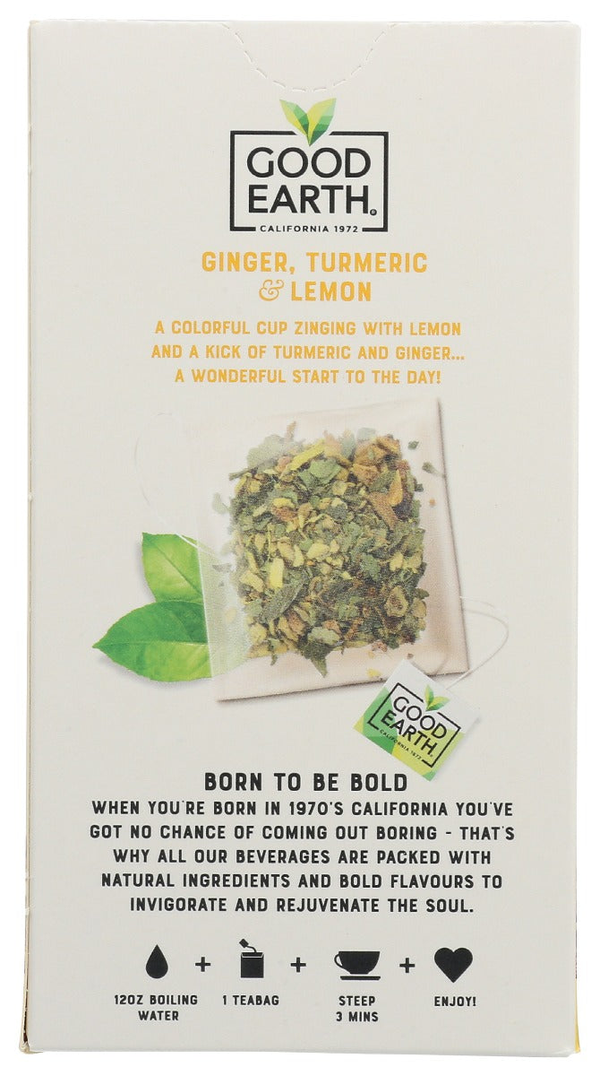 GOOD EARTH: Tea Sensorial Trmrc Lmn, 15 bg