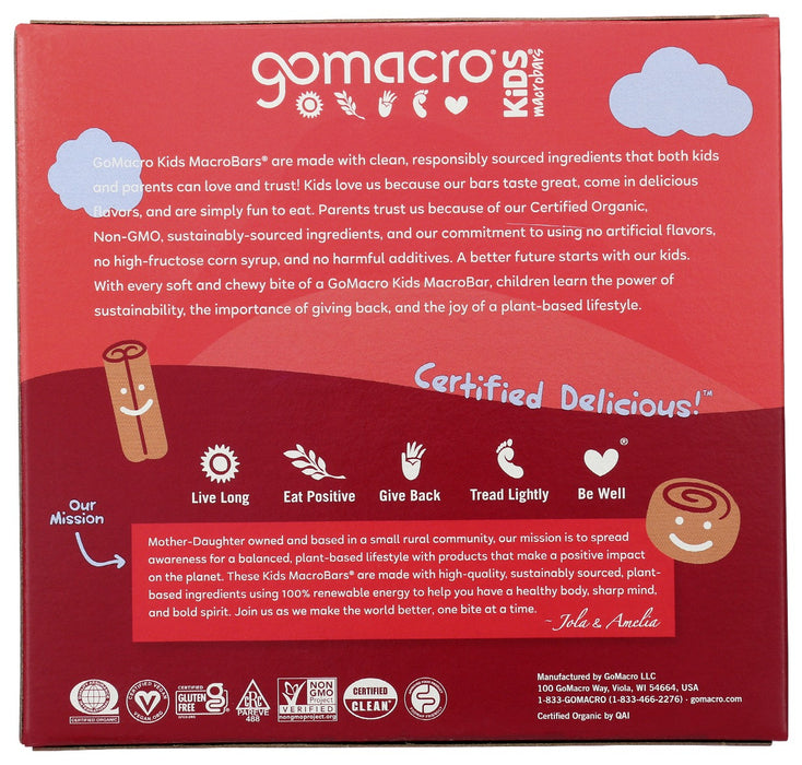 GOMACRO: Bar Cinnamon Roll, 6.3 oz