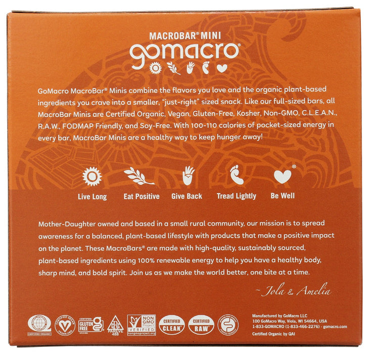 GOMACRO: Bar Dbl Chc Pb Mini 8 Pk, 7.1 oz