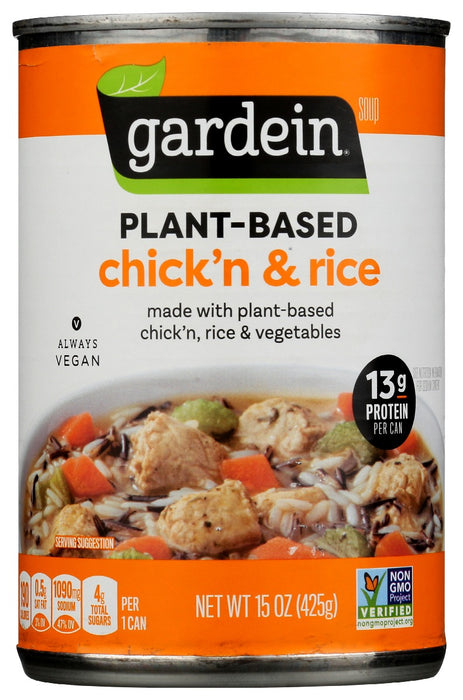 GARDEIN: Soup Chickn Rice, 15 oz