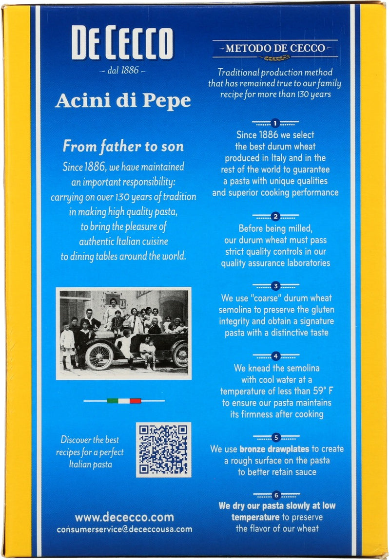 DE CECCO: Pasta Ancini Di Pepe, 16 oz