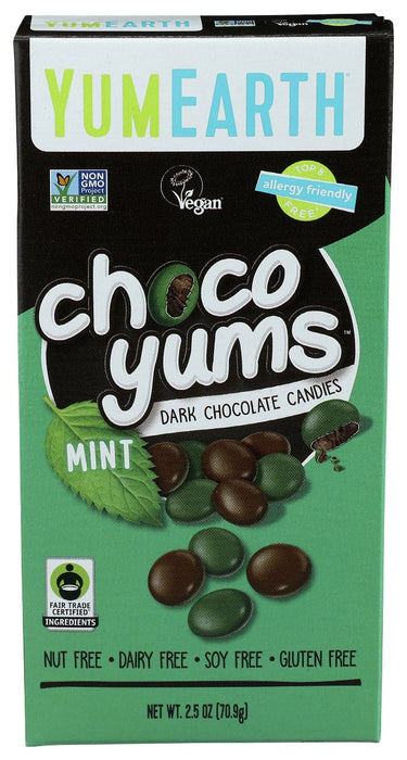 YUMEARTH: Mint Choco Yums Chocolate Candies, 2.5 oz