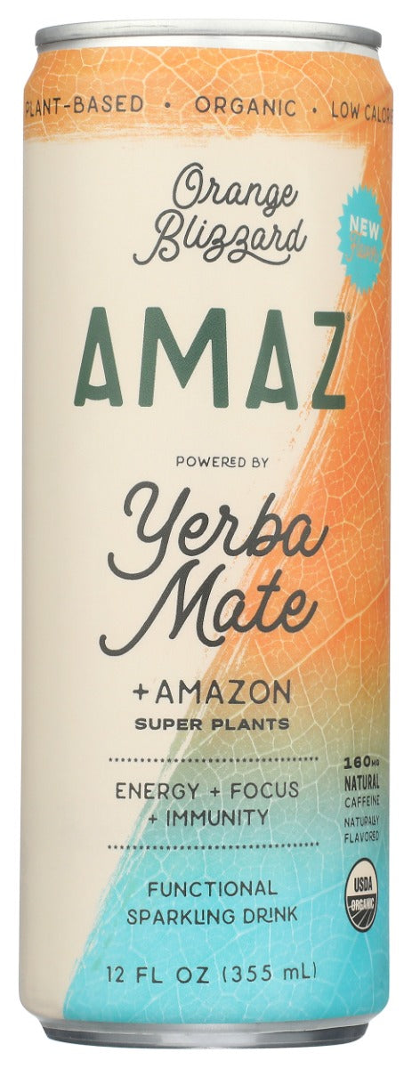 AMAZ: Yerba Mate Orange Mint Functional Drink, 12 fo
