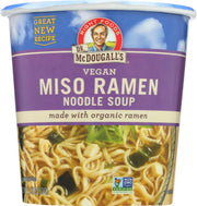 Enjoy something amazing - Vegan Miso Ramen Noodle Soup! This soothing ramen instant vegan ramen soup is made with organic noodles that are steamed and not fried. It satisfies your craving for takeout Japanese snacks with wholesome ingredients like wakame seaweed and real miso powder and just-add-water convenience.