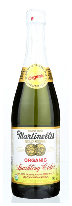 MARTINELLI: Organic Sparkling Cider Juice, 25.4 fo