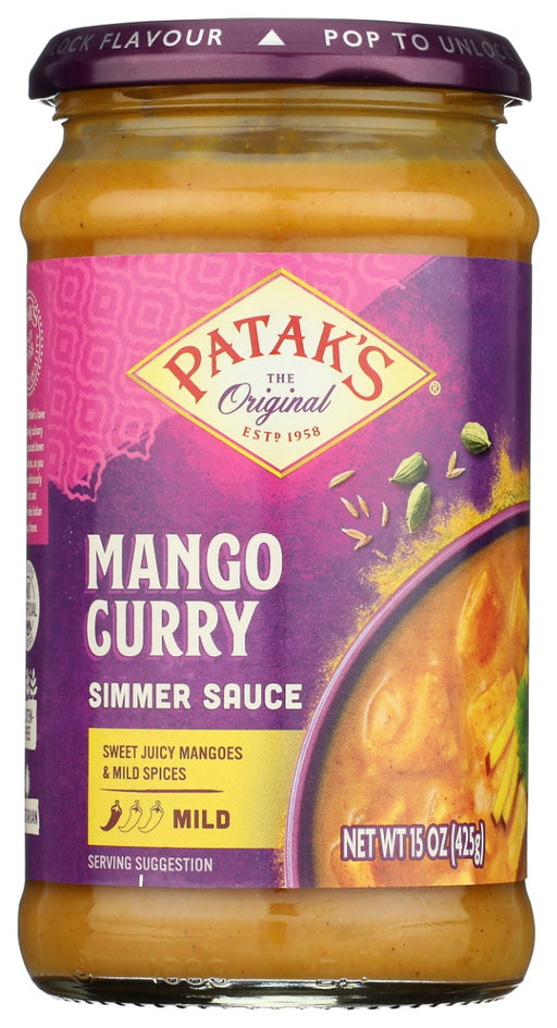 PATAKS: Mango Curry Simmer Sauce, 15 oz