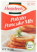 Manischewitz® Potato Pancake Mix makes a perfect plate of crisp and shining latkes that goes well wth a dollop of aour cream or apple sauce.