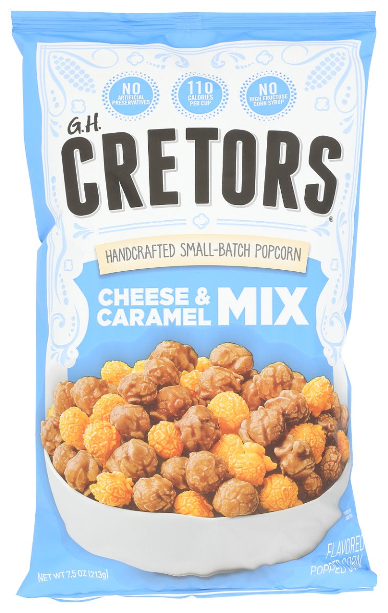 We take real cheddar cheese and toss it over freshly made, select popcorn. Then, we mix up our artisanal small-batch recipe of real caramel. It's made in copper kettles over an open flame, hand stirred and then gently poured over fluffy, crunchy popcorn.
Premium, sharp cheddar cheese corn and hand-crafted rich buttery caramel corn is the perfect blend of savory and sweet. Or as we like to call it, The Mix ®.