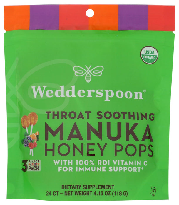 WEDDERSPOON: Organic Manuka Honey Pops Variety, 4 oz