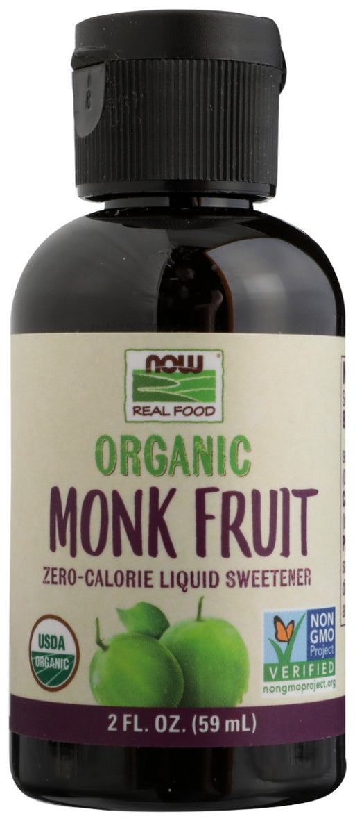 Monk fruit is significantly sweeter than sugar, up to 200 times as sweet and is a fantastic alternative to sugar in beverages. NOW Real Food® Organic Monk Fruit Liquid has a delightfully vibrant, sweet taste with very little aftertaste.