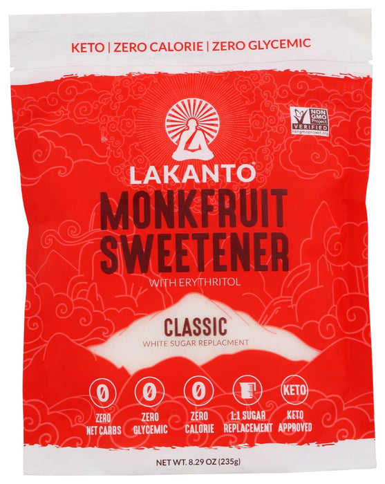 The best white sugar substitute that's perfect for cookies, coffee, desserts, and other sweet, sugar-free treats. It tastes, bakes, and cooks like sugar. Great sugar alternative. Made with only monk fruit sweetener and erythritol.