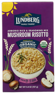 Savor the rich, umami flavor of wild porcini mushrooms in this irresistible blend of creamy Arborio rice and quality, organic ingredients like mushrooms, garlic, and onion.  
This Italian-style risotto is specially crafted to add gourmet flair to any meal! Serve it as a delicious side dish or dress it up with your favorite ingredients. We recommend adding freshly ground pepper, shaved Parmesan cheese, and fresh parsley. Did we mention it cooks in 20 minutes? Just saut, stir, simmer, and serve!
