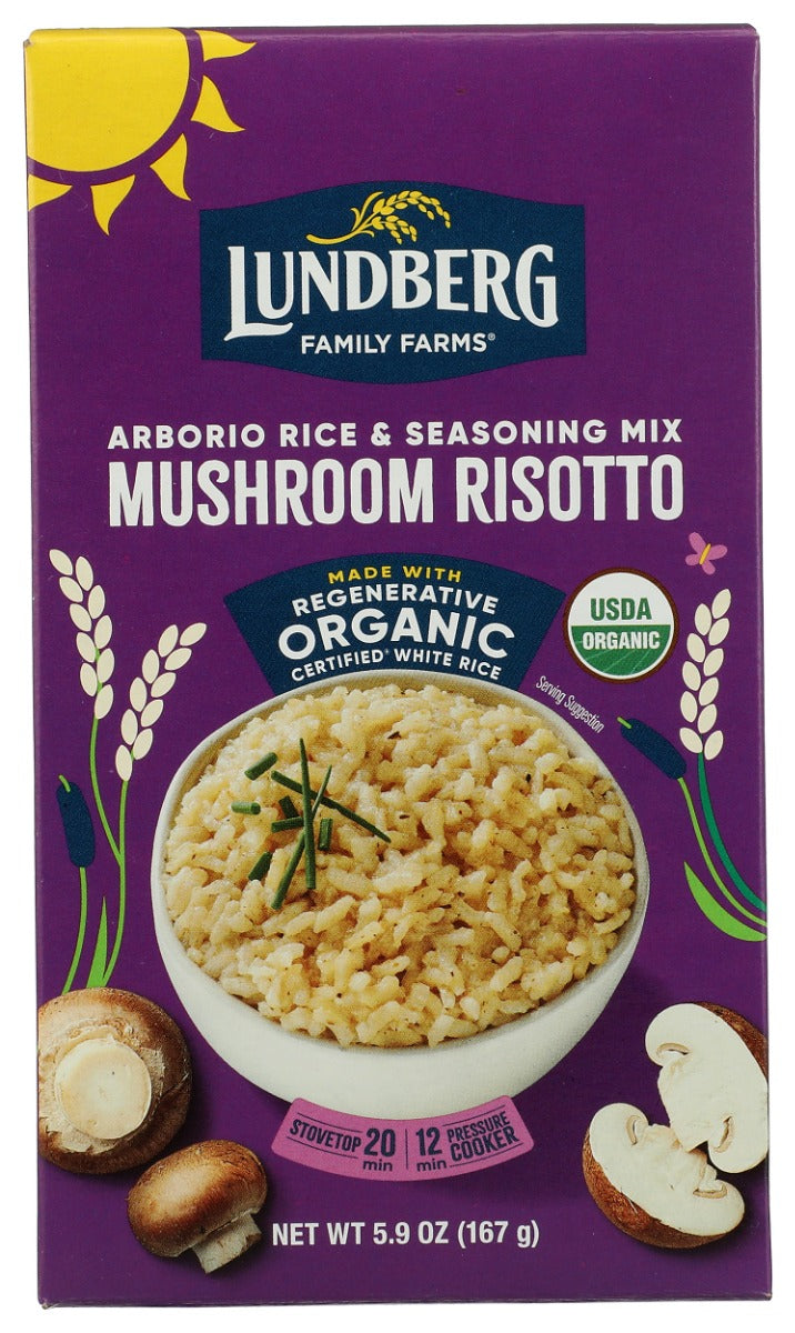 Savor the rich, umami flavor of wild porcini mushrooms in this irresistible blend of creamy Arborio rice and quality, organic ingredients like mushrooms, garlic, and onion.  
This Italian-style risotto is specially crafted to add gourmet flair to any meal! Serve it as a delicious side dish or dress it up with your favorite ingredients. We recommend adding freshly ground pepper, shaved Parmesan cheese, and fresh parsley. Did we mention it cooks in 20 minutes? Just saut, stir, simmer, and serve!